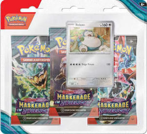 PokemonMaskerade im Zwielicht 3-Pack Blister Relaxo